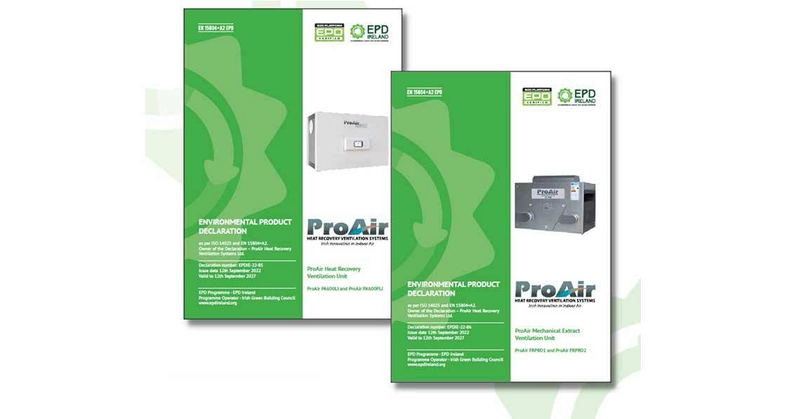 ProAir pioneers with EPDs for ventilation systems