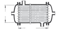 Fig. 2. Shell and tube heat exchanger D600 × 5000, 200 × D25 × 2, PN16.