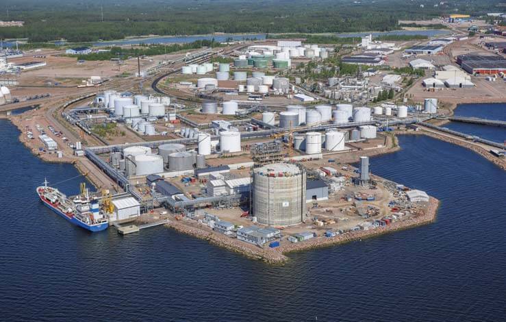 The recently commissioned Hamina LNG terminal in Finland.