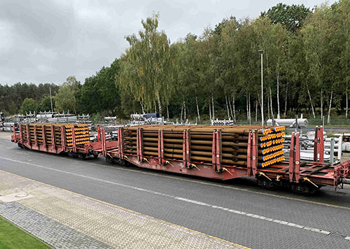 Butting pipes are transported by rail, ship and truck all over the world.