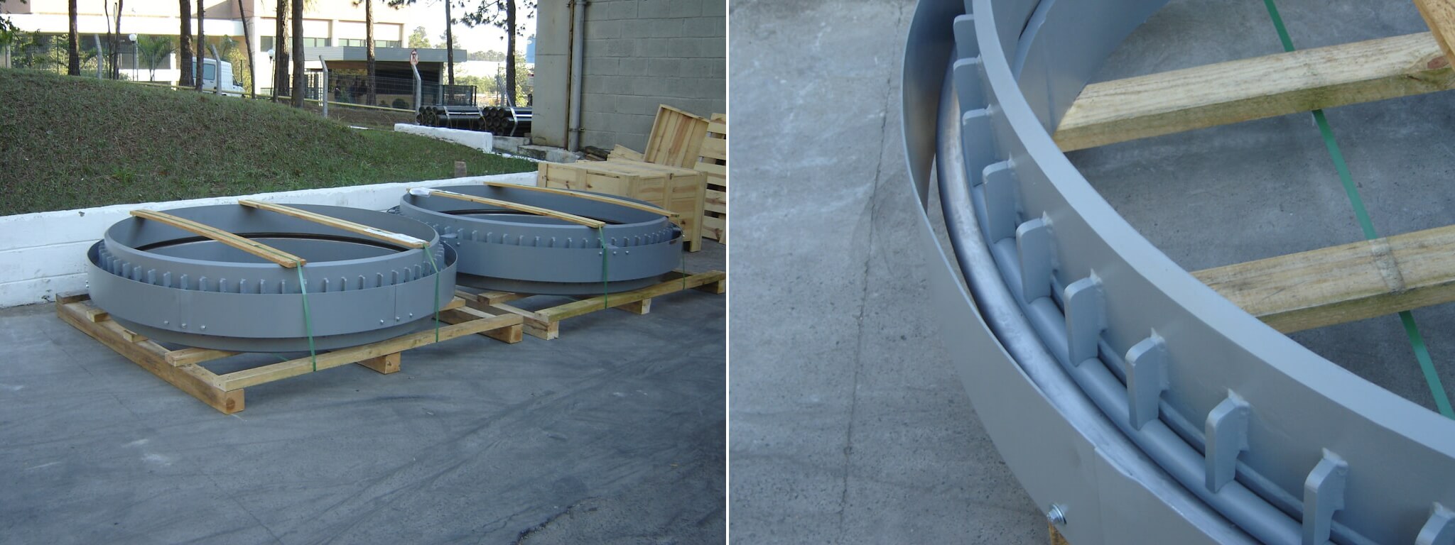 Reinforced single axial expansion joint, intended for high pressure. Reinforced single axial expansion joint, intended for high pressure.