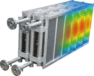 Engineered seismic heat exchanger for nuclear power plant.