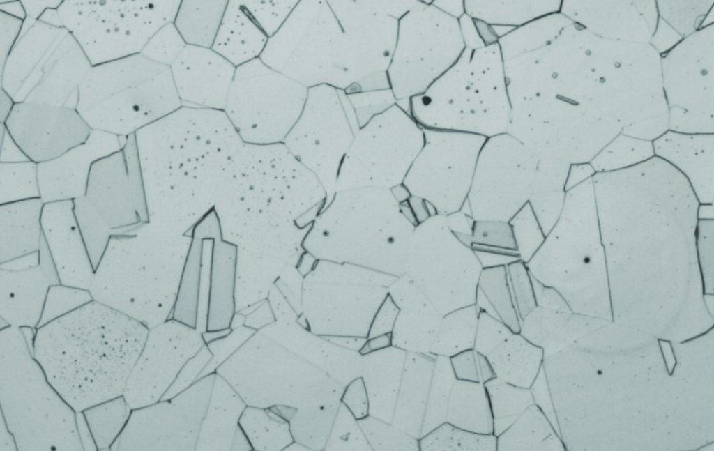 Figure 1. Undeformed area of 304 stainless steel. Image courtesy of Elliott Tool Technologies.