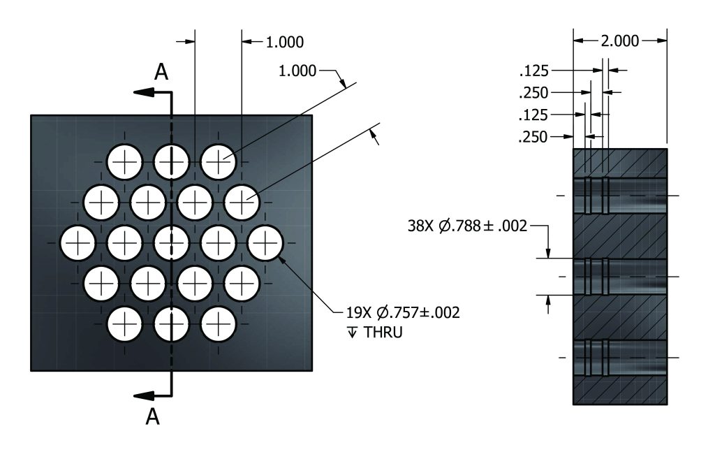 Figure 4. Tube sheet design. Image courtesy of Elliott Tool Technologies.