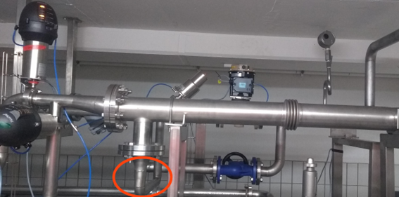 Figure 10. Condensates pipeline with a poor design.