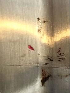 Figure 12. Beginning of corrosion attack.