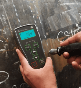 Figure 7. Hardness testing was performed pre and post heattreatment.