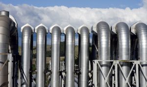 Stainless steel provides durability and low maintenance for pipes transporting geothermal fluids.